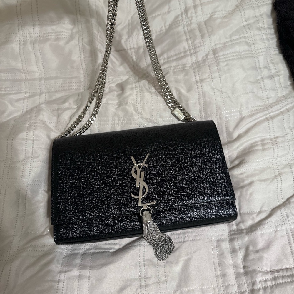 Yves Saint Laurent Black Chain Shoulder Bag